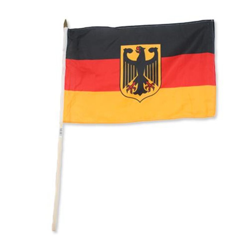 Deutschland-Flagge WM 2018 Kinder-Fahne BRD Sharplace 12er Deutschland-Fahne Stockfahne Fähnchen