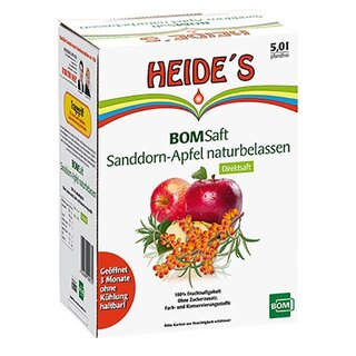 BOM-Saft Sanddorn-Apfelsaft naturbelassen (5 l Box)