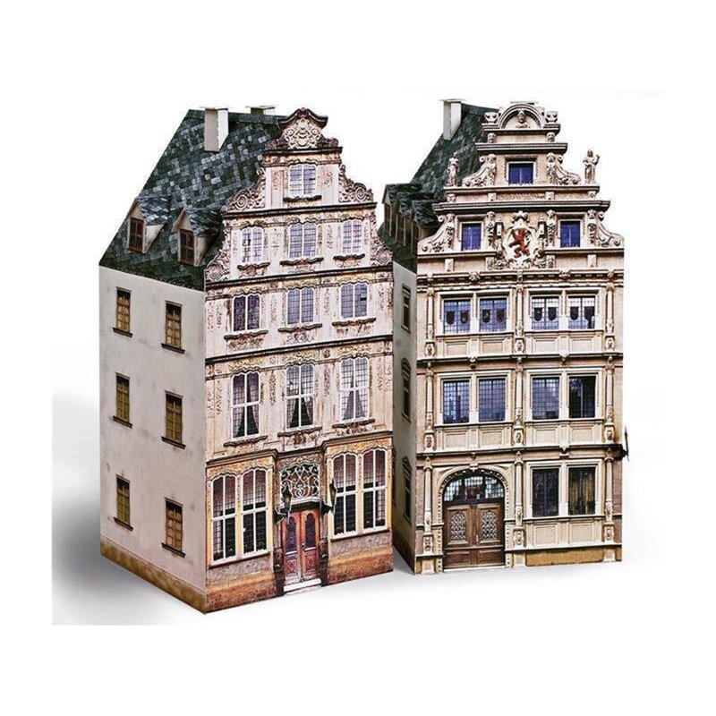 Kartonmodell 4 Altstadthäuser 1:160 Schreiber Bogen 