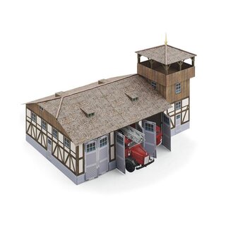 Kartonmodell - Feuerwehrhaus (1:43)