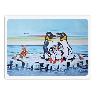 Platzdeckchen Sandmann mit Pinguinen gemalt von Silke...