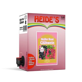Heißer Rosé-Glühwein in praktischer 5L-BIB-Box von Heide...