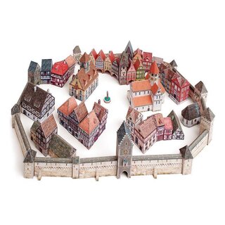 Ansicht Kartonmodell- Mittelalterliche Kleinstadt (1:250)